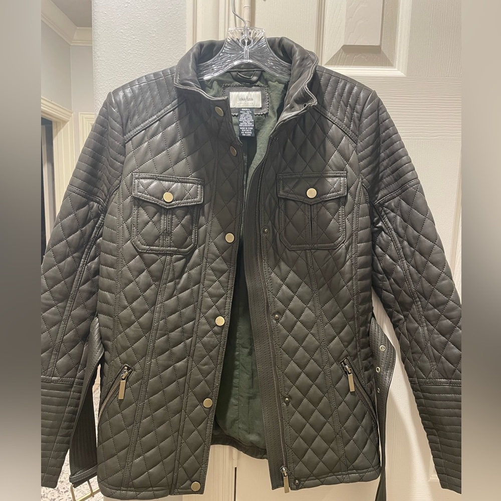 Neiman Marcus leather Womens coat
